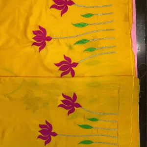 Art Silk Unstitched Embroidery Blouse Material